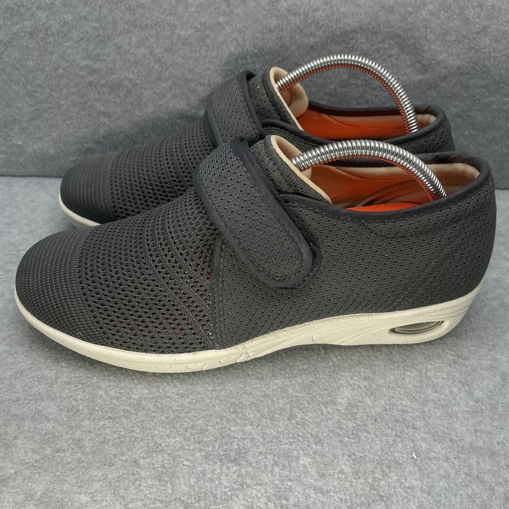 Youyun Women's Orthopedic Walking Shoes Size 10 gray slip On Comfort Mesh